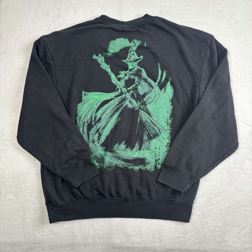 Wicked Paul Tazewell Black Pullover Long Sleeve Fleece Sweatshirt Women's Large‎